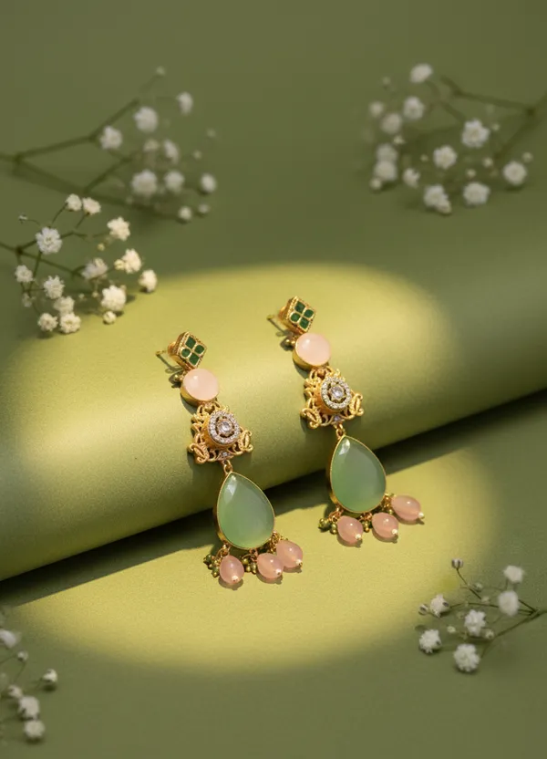 Green_Brass_Earrings_For_Women